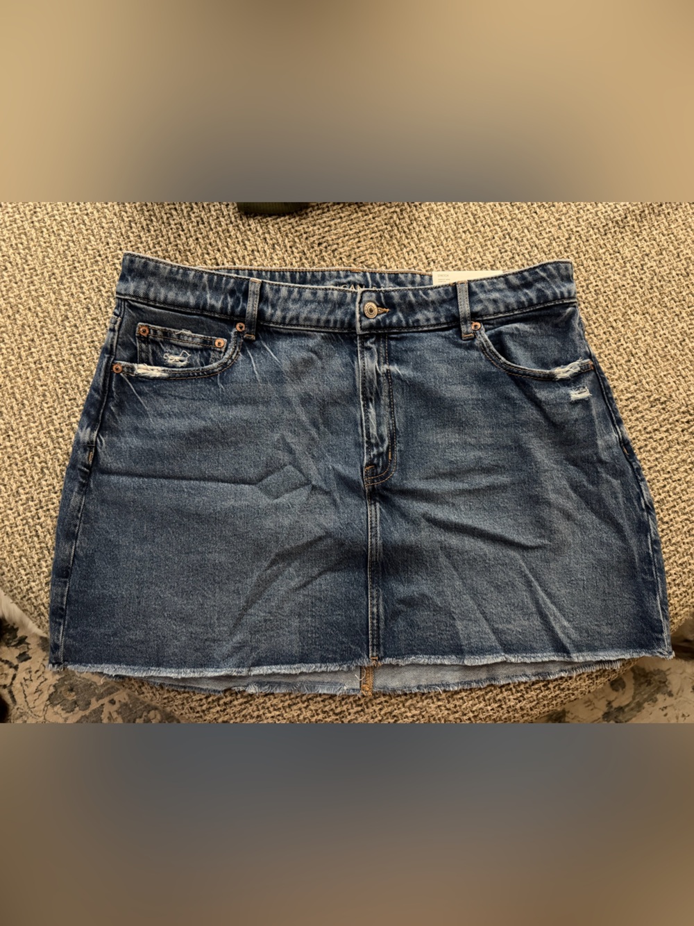NWT American Eagle Perfect Mini Denim Skirt Stretch Size 16 (33W)